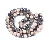 Electroplate Opaque Glass Beads Strands EGLA-A034-P8mm-S20-2