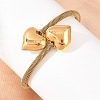 304 Stainless Steel Mesh Chain Bangles for Women BJEW-D460-05G-3