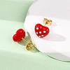 Brass Micro Pave Cubic Zirconia Stud Earrings LS-EJEW-D328-01G-03-3
