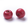 Dyed Natural Wood Beads WOOD-Q006-8mm-01-LF-2