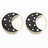 Brass Micro Pave Cubic Zirconia Pendants KK-R130-036-01G-NF-1
