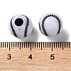Opaque Acrylic European Beads LS-SACR-P031-25A-02-3