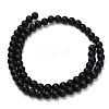 Natural Black Onyx(Dyed & Heated) Beads Strands G-Z024-01B-6mm-3