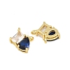 Brass Pave Cubic Zirconia Charms CU-CBA6A75-03G-02-2
