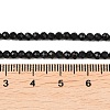 Natural Dyed & Heated Black Onyx Beads Strands G-A129-3mm-25-4