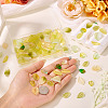 11 Styles Transparent Spray Painted Glass Pendants GGLA-TA0002-11-7