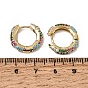 Brass Micro Pave Cubic Zirconia Hoop Earrings KK-CBA8324-24G-7