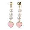 Shell Pearl Dangle Earrings EJEW-JE05801-1