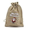 Christmas Printed Burlap Packing Pouches Drawstring Bags LS-ABAG-Q053-02B-07-3