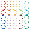 30Pcs 10 Colors Spray Painted Iron Hinged Binder Rings IFIN-TA0001-77-1