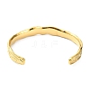 304 Stainless Steel Textured Open Cuff Bangles for Women LS-STAS-B068-02G-3