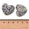 Sparkling Acrylic Heart Beads with Rhinestone Embellishment LS-OACR-NH0001-02B-04-3