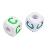 Opaque Acrylic Enamel European Beads AC-ACBA1794-04C-2