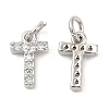 Brass Micro Pave Grade AAA Cubic Zirconia Charms ZIRC-P067-11P-T-NR-2