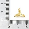 Whale Tail Rack Plating Brass Micro Pave Cubic Zirconia Pendants Charms KK-S396-19-3