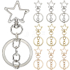 18Pcs 3 Style Alloy Keychain Clasps KEYC-SP0001-49D-1