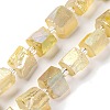 Electroplated Natural Quartz Beads Strands G-G767-02-23-1