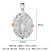 Brass Micro Pave Colorful Cubic Zirconia Pendants ZIRC-OY001-03P-2