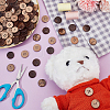 160Pcs 2 Styles Coconut Buttons BUTT-HY0001-22A-2