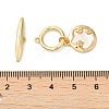 Rack Plating Brass Micro Pave Clear Cubic Zirconia Toggle Clasps KK-E084-10G-3