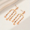 Geometric Brass Tassel Stud Earrings GB2596-1-1