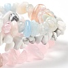 3Pcs 3 Styles Chips Natural Rose Quartz & Morganite & Howlite Beaded Stretch Bracelets Sets BJEW-FS0001-01-2