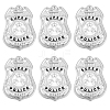 6Pcs Super Police Badge Iron Lapel Pins for Backpack Clothes JEWB-HY0001-54-1