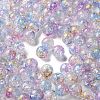 Transparent Crackle Acrylic Beads DACR-D300-01B-10mm-1