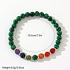 Natural Malachite Beads Stretch Beads Bracelets for Men UA8843-4