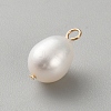 Natural Baroque Keshi Pearl Charms KK-CJC0025-001G-02-2