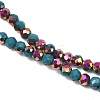 Electroplate Glass Beads Stradns EGLA-H114-02B-14-2