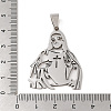 Non-Tarnish 201 Stainless Steel Pendants STAS-S126-07P-3