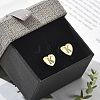 Rack Plating Brass Micro Pave Clear Cubic Zirconia Stud Earrings EJEW-K299-01G-K-1