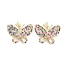 Brass Micro Pave Colorful Cubic Zirconia Pendants KK-E068-VC409-2