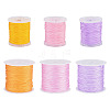 6Rolls 6 Colors Nylon Braided Cord NWIR-TA0001-46B-1