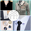 8 Styles Stainless Steel Brooch Findings STAS-PH0006-97-5