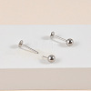 304 Stainless Steel Flat Round Cartilage Earrings WG9004D-08-2