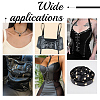 ARRICRAFT 3 Styles Brass Round & Square & Imitation Pearl Stud Black PU Leather Trimmings DIY-AR0003-78-5