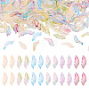 192Pcs 6 Colors Baking Paint Transparent Glass Pendants DGLA-TA0001-41-2