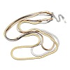 304 Stainless Steel Multi Layered Flat Snake Chain Necklaces NJEW-H043-14MC-1