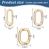 HOBBIESAY 6Pcs 3 Styles Brass Spring Gate Rings KK-HY0003-60-2