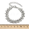 304 Stainless Steel Link Chain Bracelets for Women BJEW-C113-01P-5