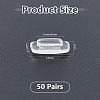 50 Pairs Silicone Eyeglass Nose Pad AJEW-DC0003-44-2