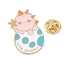 Dinosaur with Egg Enamel Pins JEWB-D308-01A-G-3