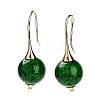 Round Lampwork Dangle Earrings EJEW-G398-01-1