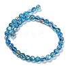 Handmade Dichroic Foil Glass Beads Strands DICH-U001-01A-2