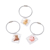 3Pcs Stainless Steel Resin Keychains KEYC-JKC01145-1