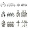 70Pcs 6 Styles Tibetan Style Alloy Pendants FIND-SZ0003-91-1