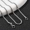 Non-Tarnish 304 Stainless Steel Rope Chain Necklaces X-NJEW-F226-03P-03-3