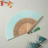 Bamboo Folding Fan with Tassel PW-WG495F3-03-1